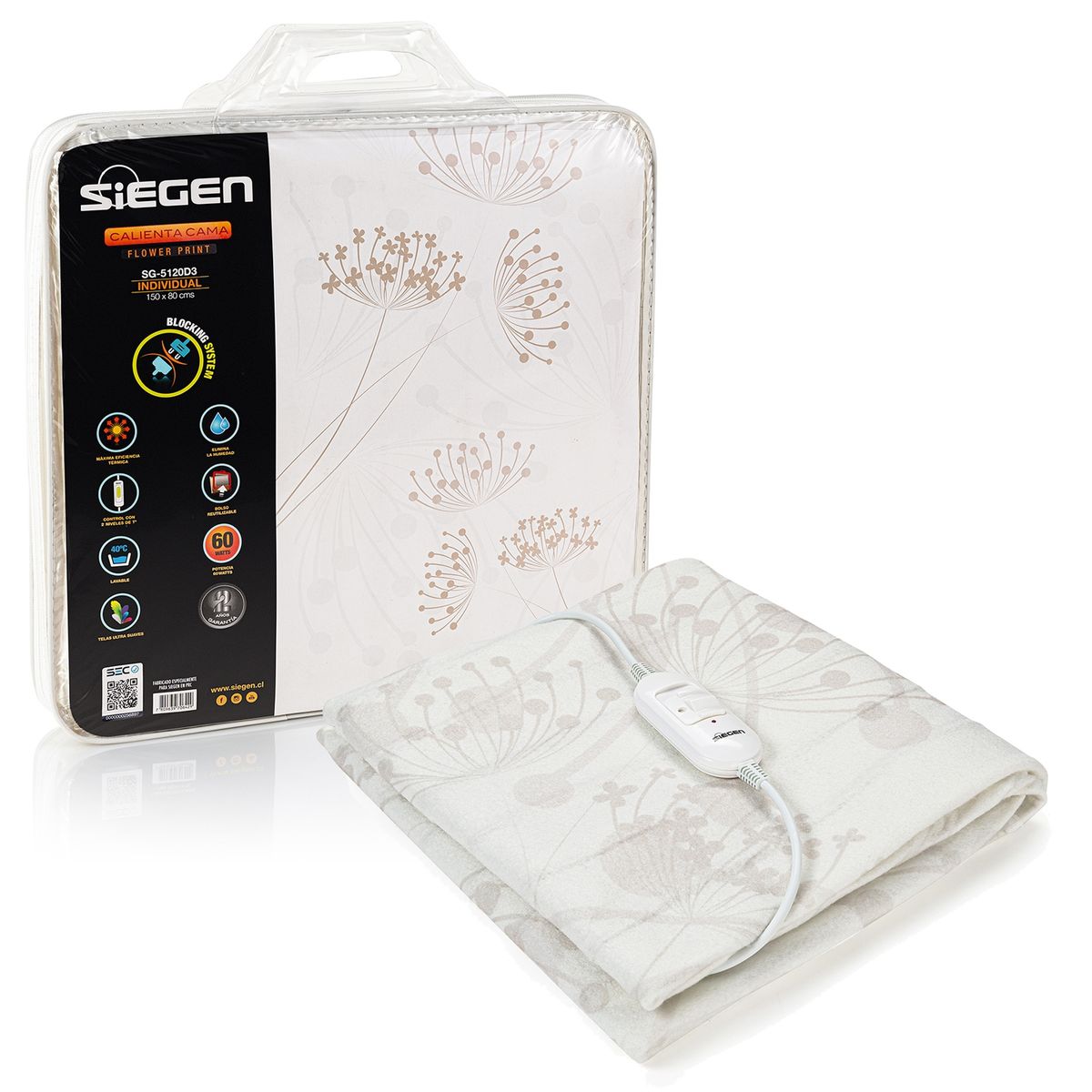 SIEGEN - Calientacama Individual SG-5120D3