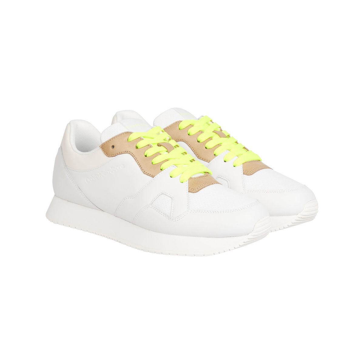 CALVIN KLEIN - Zapatilla Retro Runner Fluo Contrast Blanco Calvin Klein