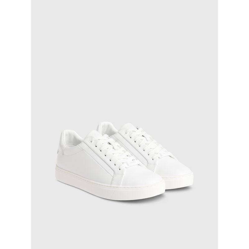 CALVIN KLEIN - Zapatilla Logo Cupsole Lace Up Blanco Calvin Klein