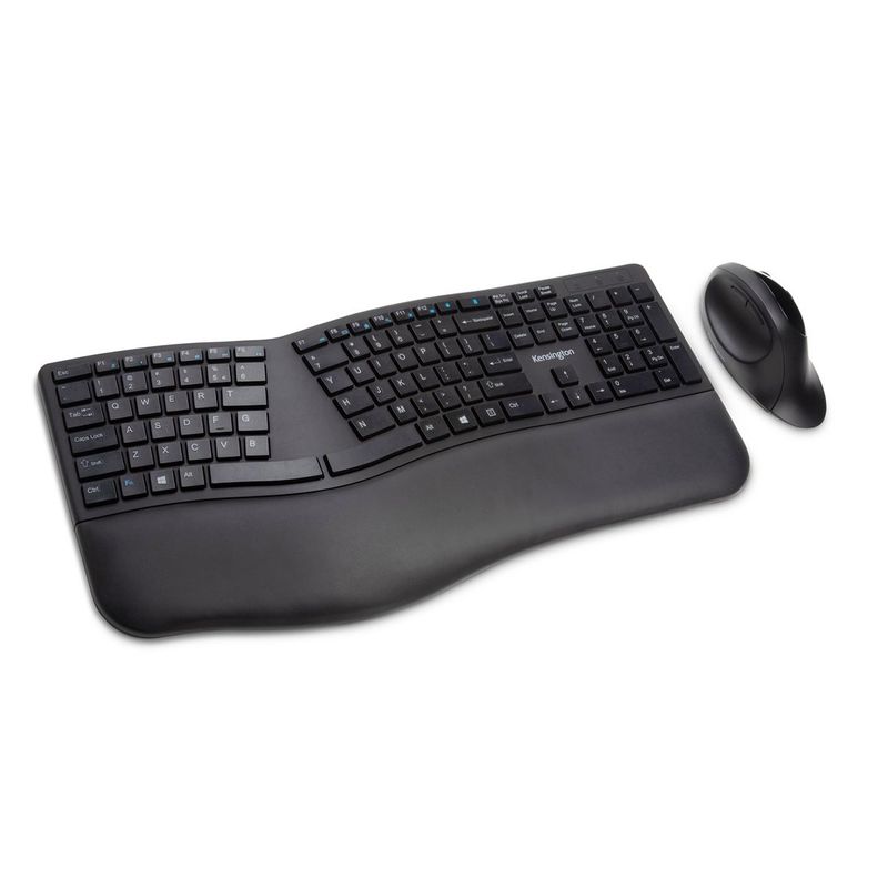 KENSINGTON - Kit Teclado + Mouse Ergonómico Inalámbrico Kensington -  Negro