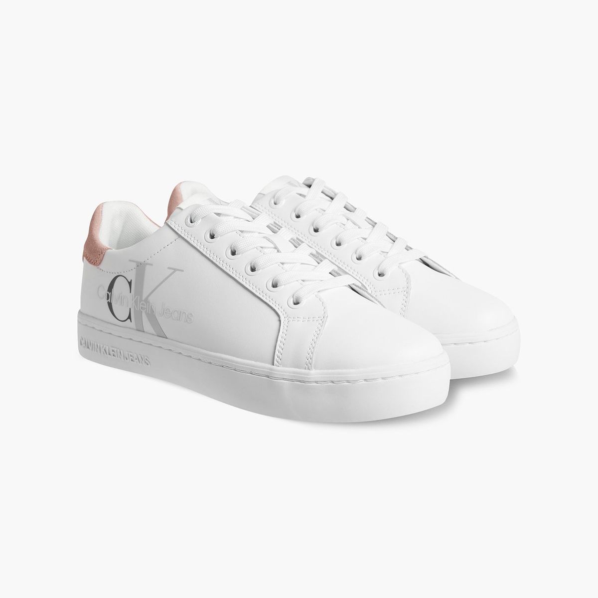 CALVIN KLEIN - Zapatilla Cupsole Laceup Logo Blanco Calvin Klein