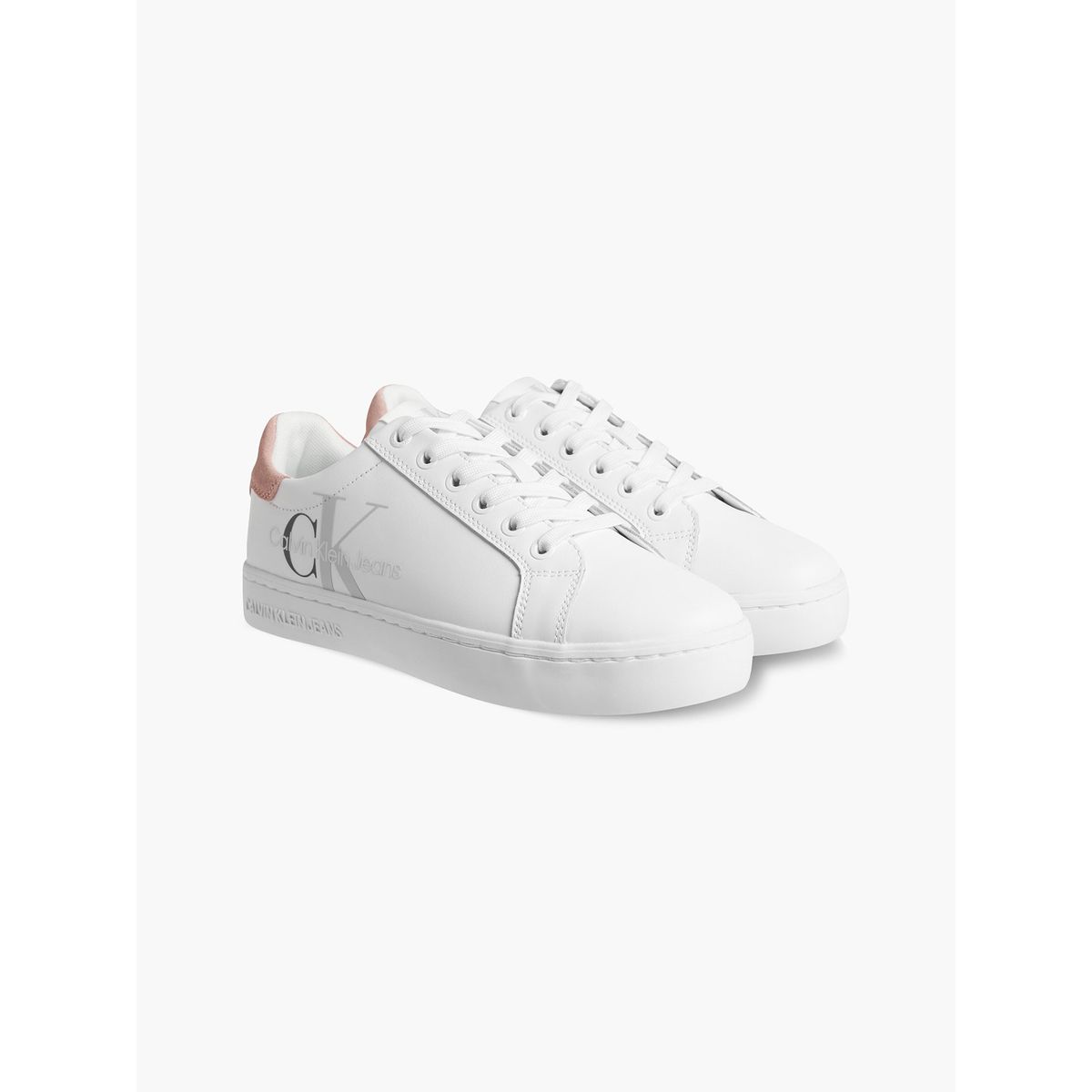CALVIN KLEIN - Zapatilla Cupsole Laceup Logo Blanco Calvin Klein