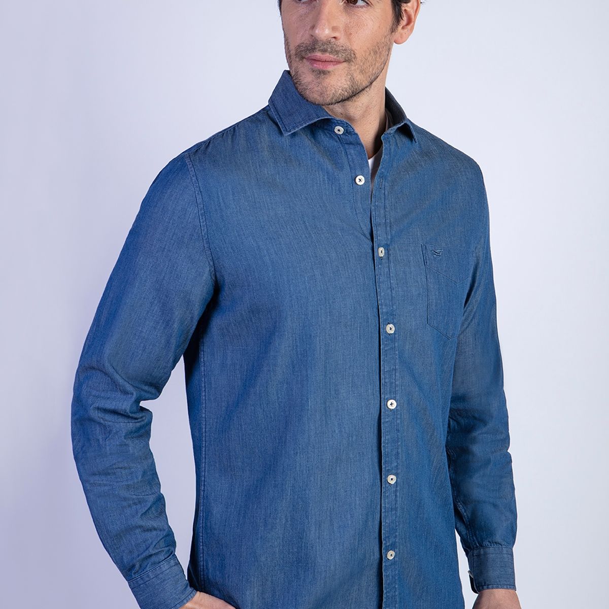 FEROUCH - Camisa Manhattan Denim F Azul Ferouch