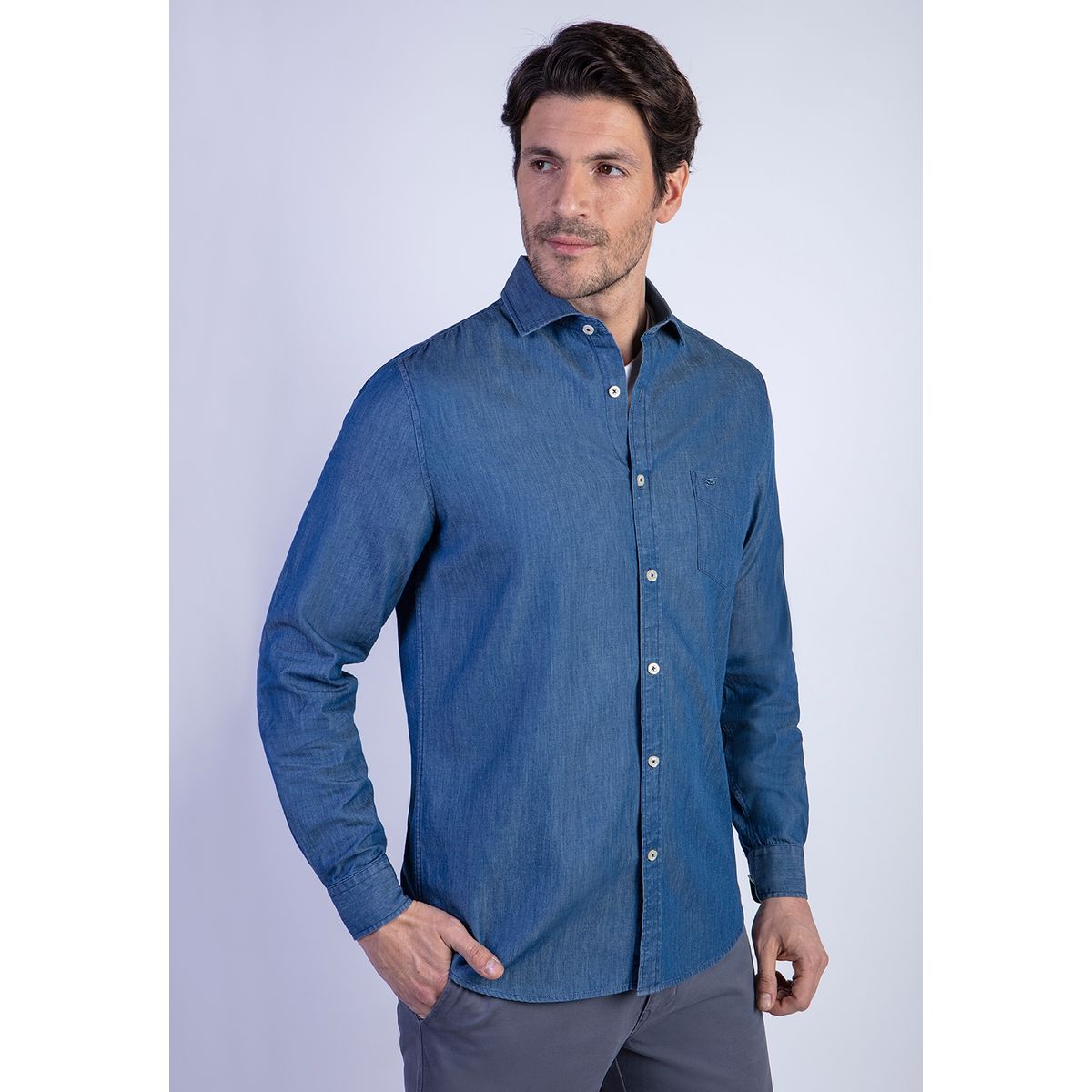 FEROUCH - Camisa Manhattan Denim F Azul Ferouch