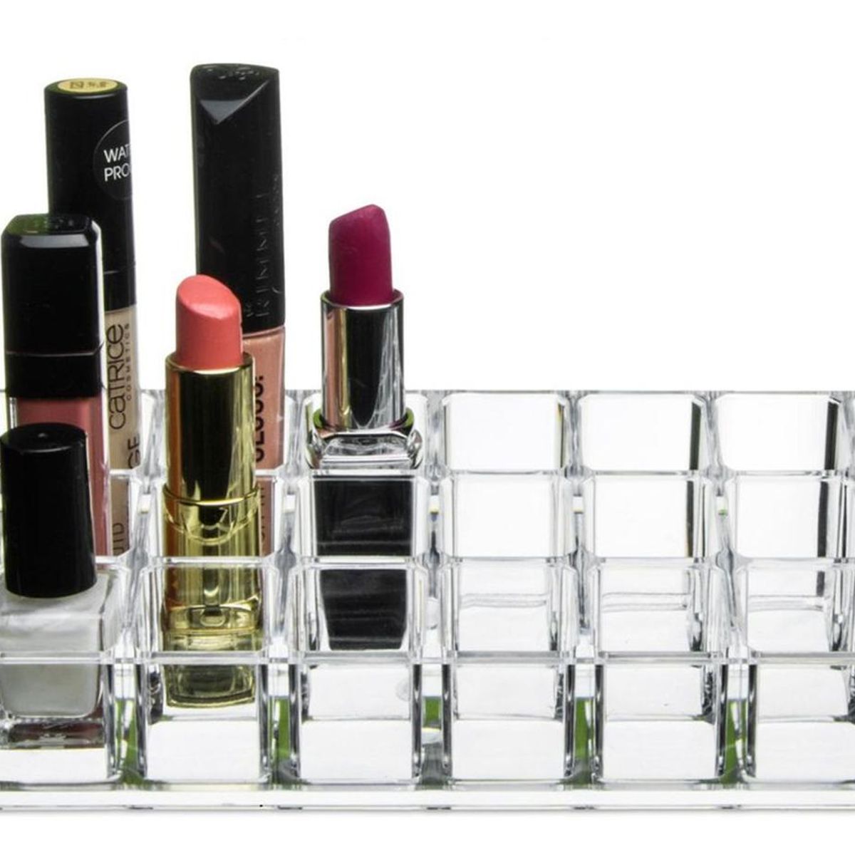 IMPORTCLICK - Organizador Cosmetiquero Multifuncional Labiales 8 Espacios Acrílico 22.5x9x5 CM