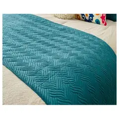 COMPRAPO - Piecera Plush Diseño Turquesa 210 x 70 para King o 2Plazas