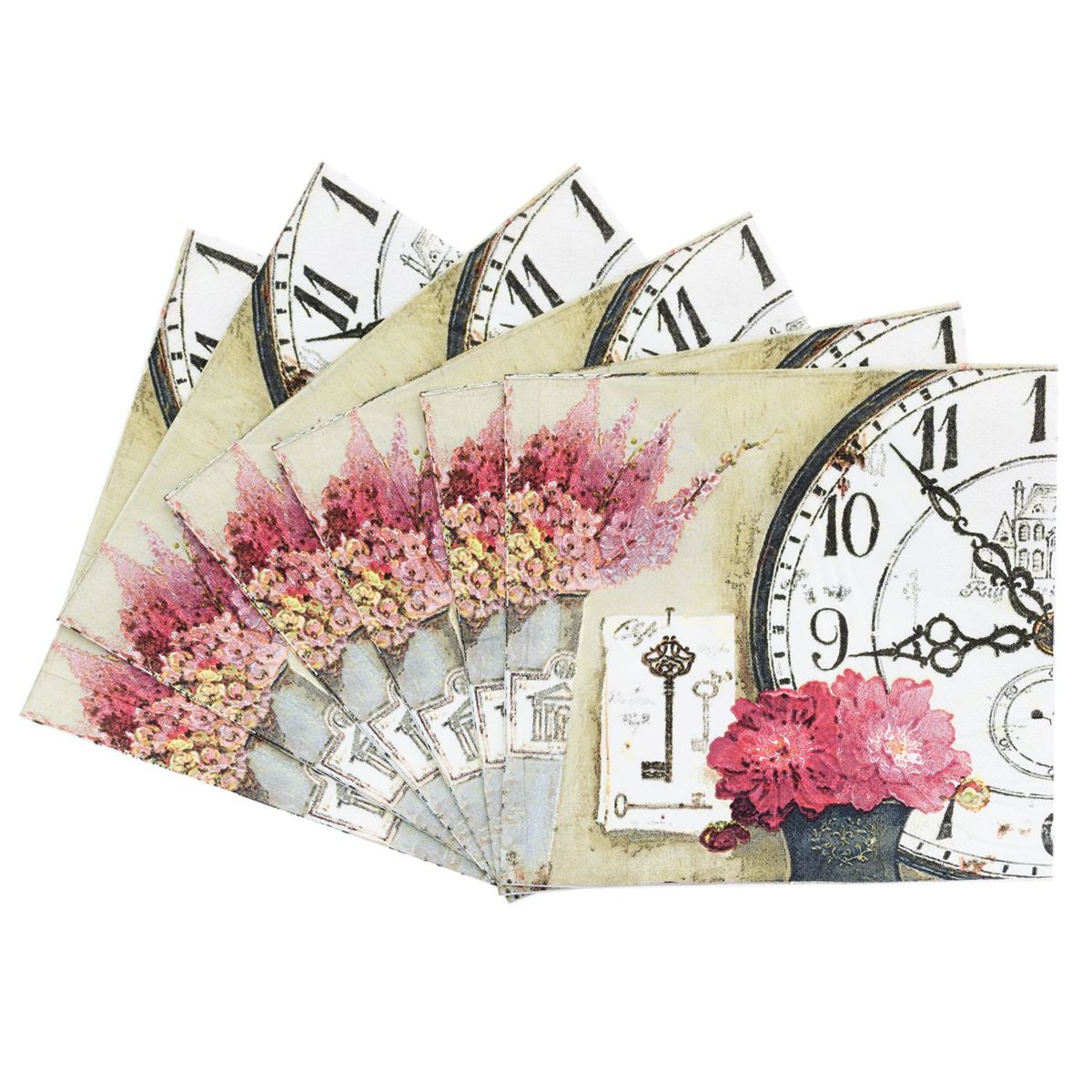 SOHOGAR - Pack 4 Paquetes De Servilletas Diseño Rosa