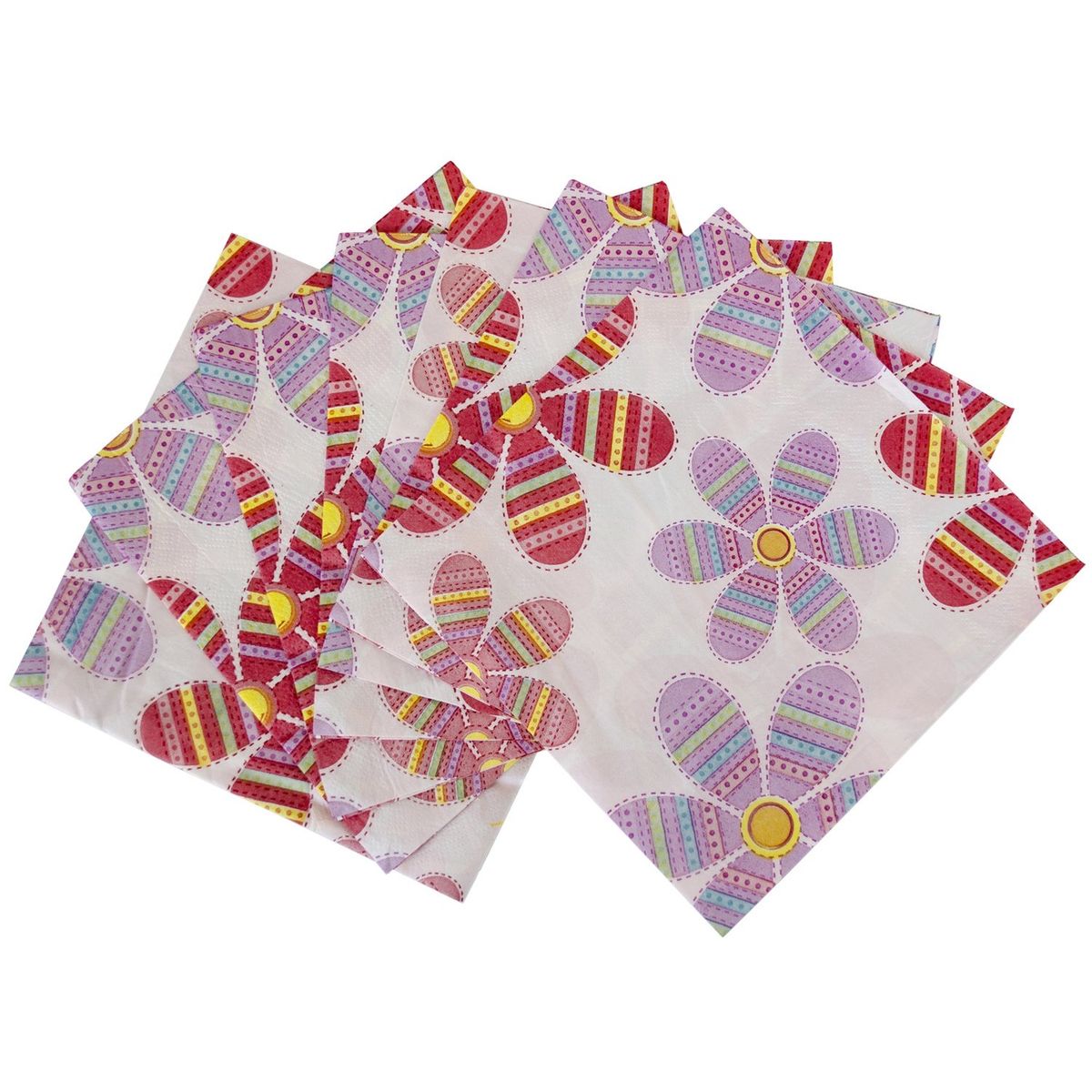 SOHOGAR - Pack 4 Paquetes De Servilletas Diseño Flor
