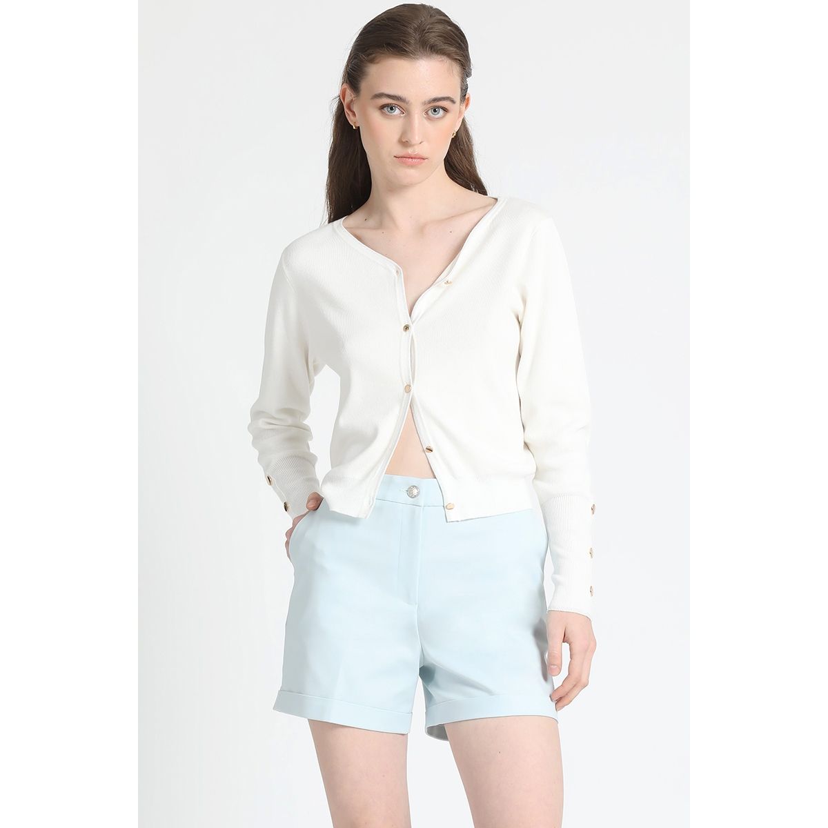 LIOLA - Short Con Bastilla Celeste Liola