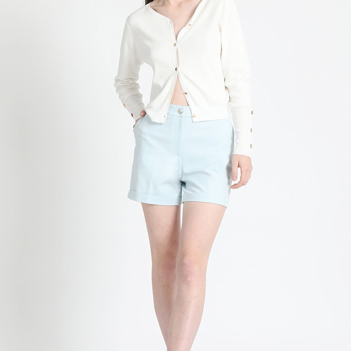 LIOLA - Short Con Bastilla Celeste Liola