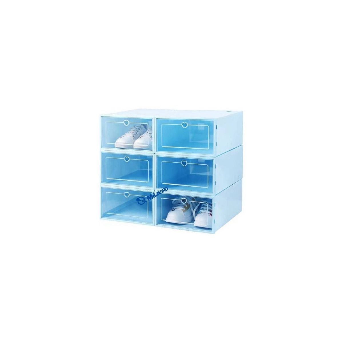 U BUY - Cajón Organizador De Zapatos Pack De 6 Unidades35*24*14cm  Azul