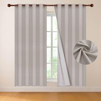 Cortina 100% Blackout Engomada Termica Set 2 140x220 - Beige