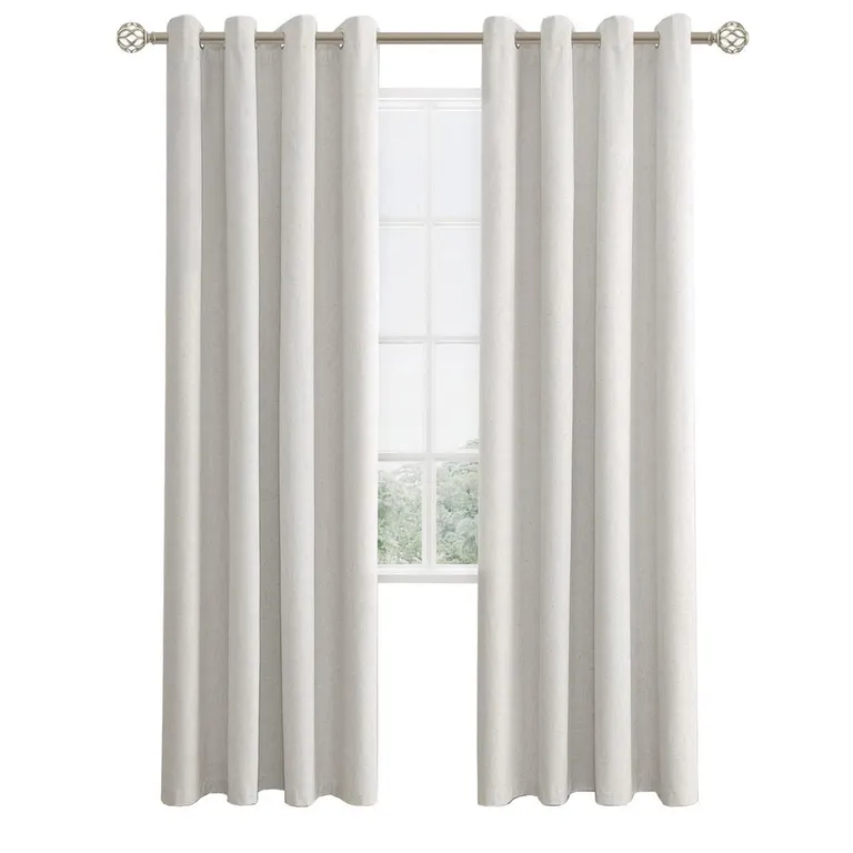 Cortina 100% Blackout Engomada Termica Set 2 140x220 - Crema