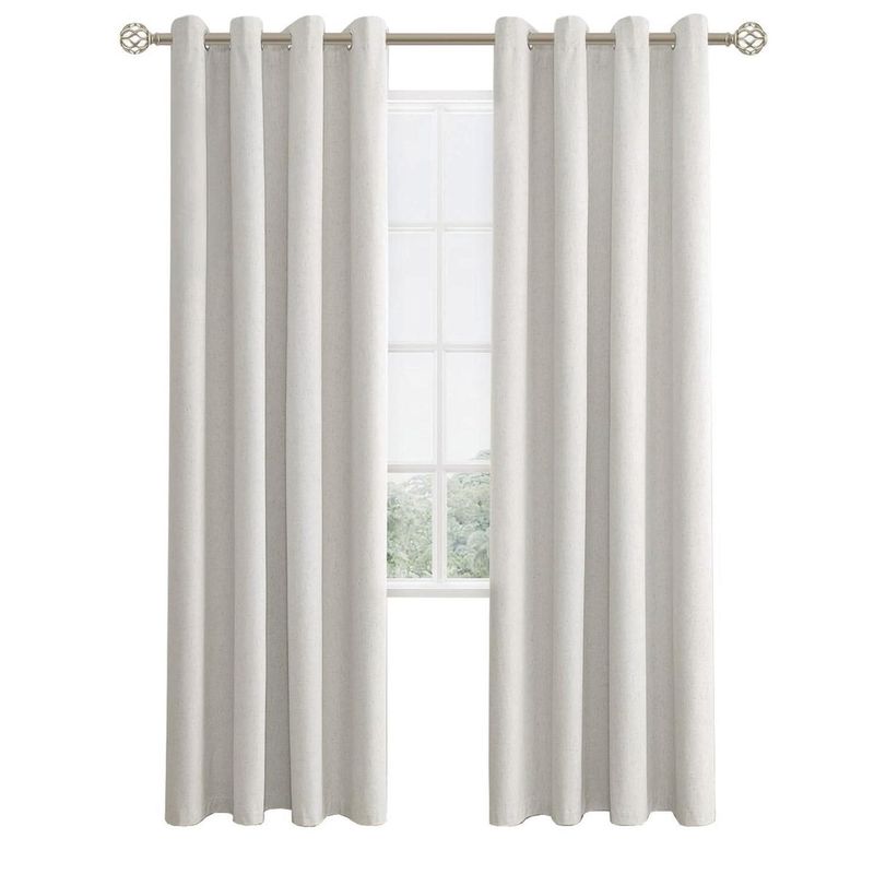 CASATUA - Cortina 100% Blackout Engomada Termica Set 2 140x220 - Crema