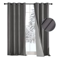 Cortina 100% Blackout Engomada Termica Set 2 140x220 - Gris oscuro