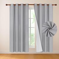 Cortina 100% Blackout Engomada Termica Set 2 140x220 - Gris