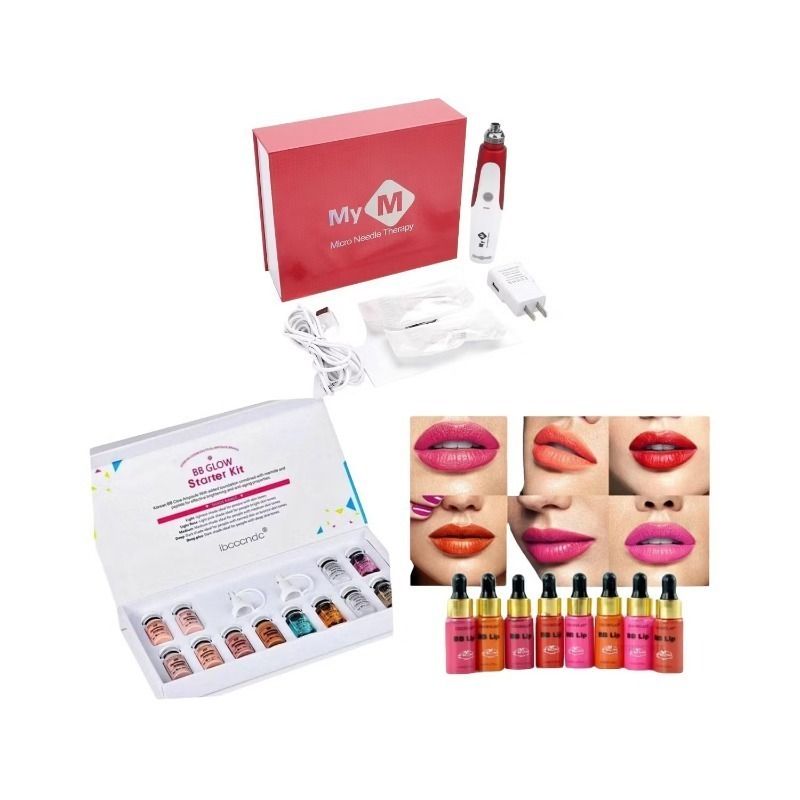 GENERICO - Kit de BB Glow Serum Pigmentos BB Lips Y Dermapen MyM.