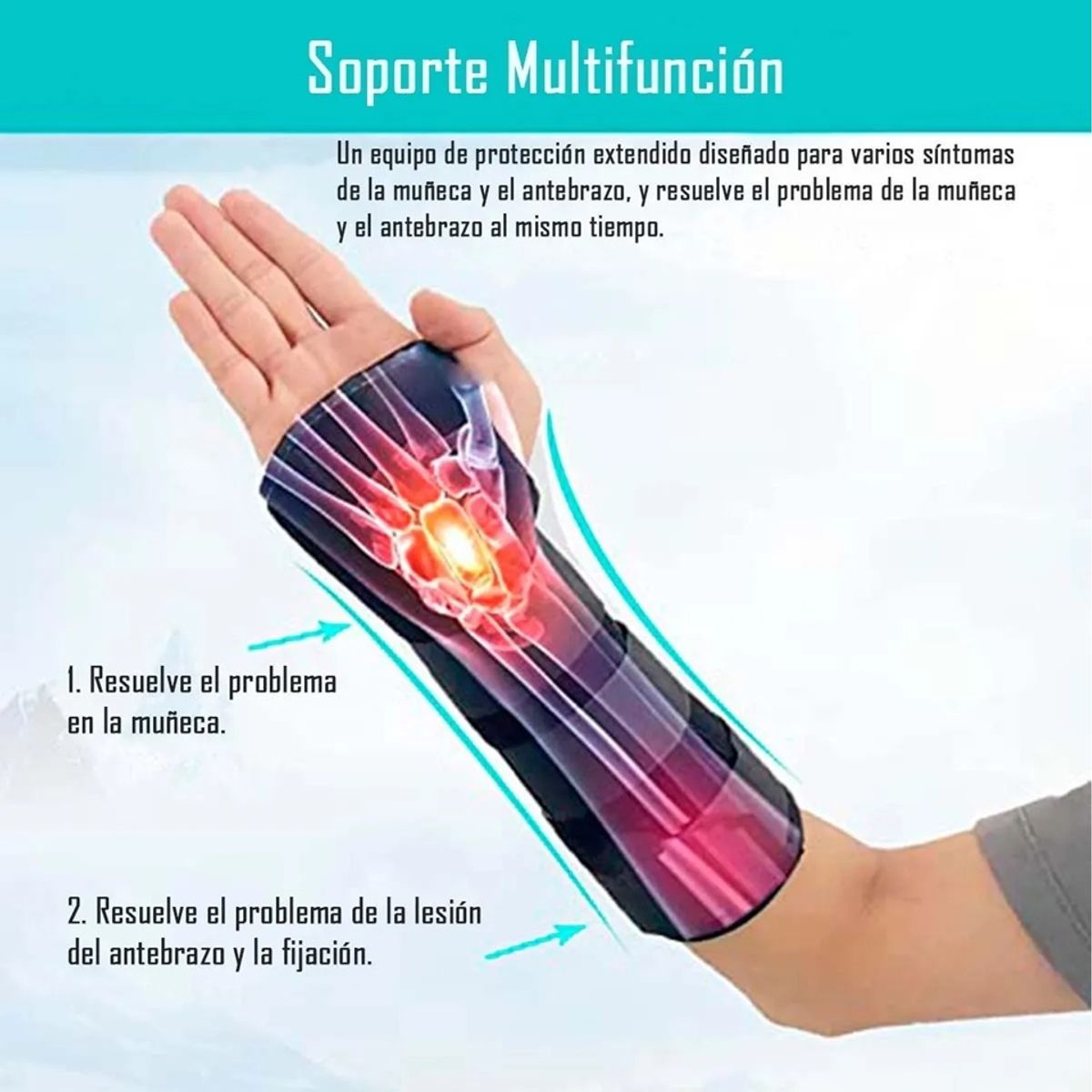 ONEDER - Ortesis Inmovilizadora Muñeca Con Ferula Palmar Dorsal Talla S Derecha