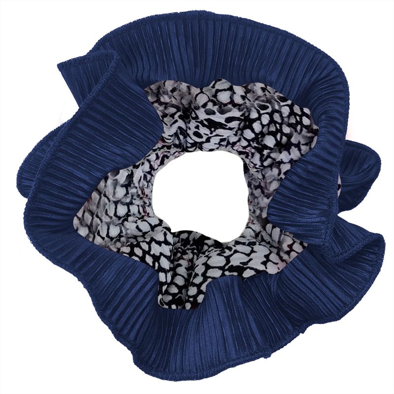 MARIA PASKARO - Scrunchie Collet Begonia XL Piton Azul Marino Maria Paskaro MARIA PASKARO