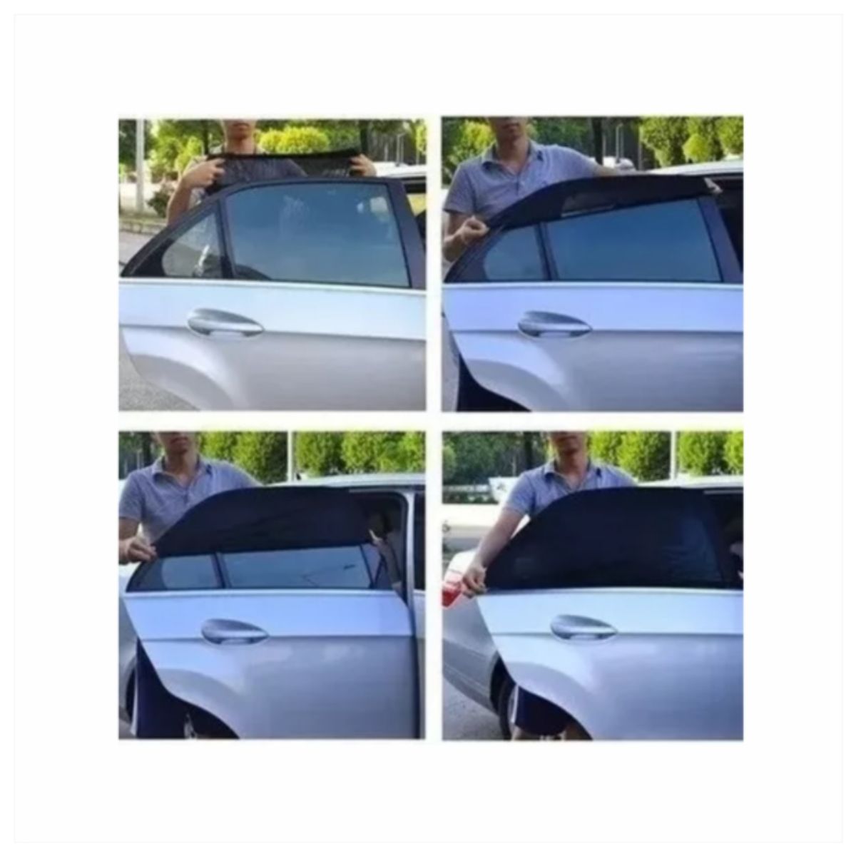 GENERICO - Malla Cubre Ventana Lateral De Auto El Par