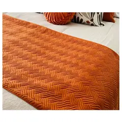 GENERICO - Piecera Plush Diseño Terracota 210 x 70 para King o 2Plazas