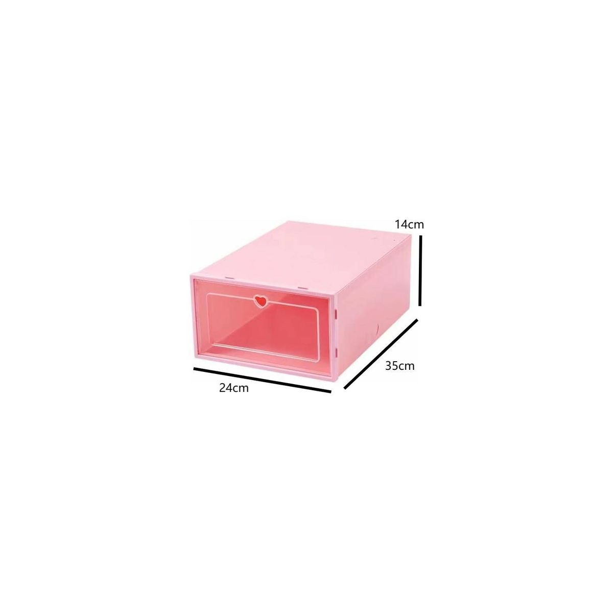 U BUY - Caja de zapatos rosa 6 piezas 35*24*14cm    Rosa