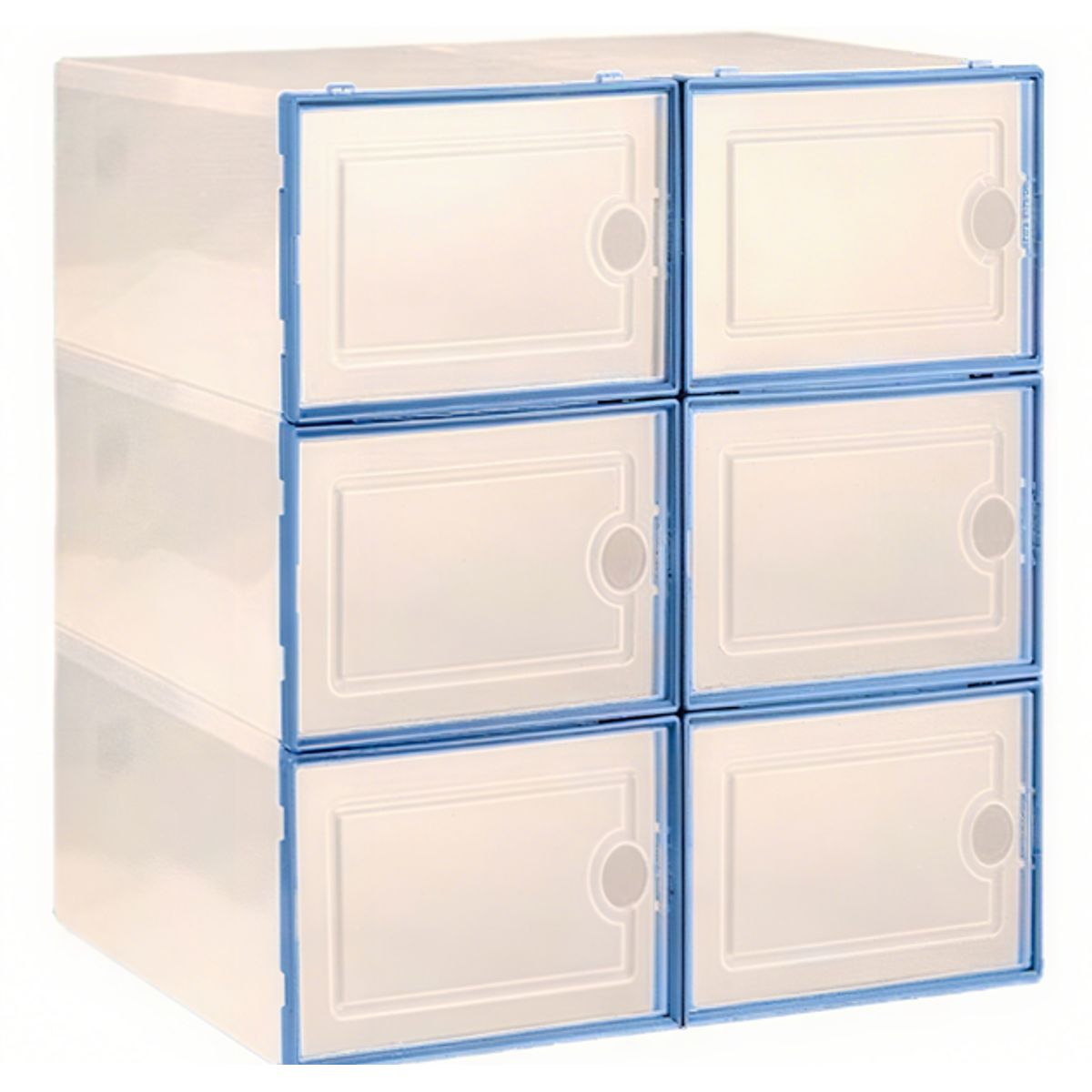 U BUY - Juego de 6 cajas de zapatos apilables y resistentes púrpura