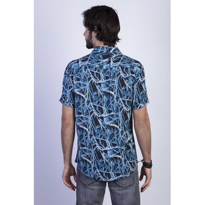 Imagen 2 del producto Camisa Estampada Bamboo Fj Azul