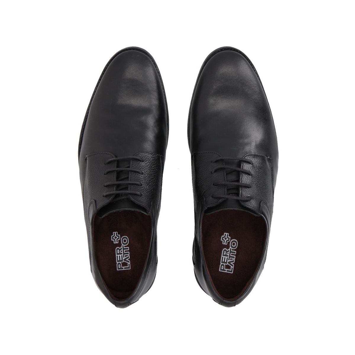 PERLATTO - Zapato Formal Hombre Cuero Negro 561  Perlatto