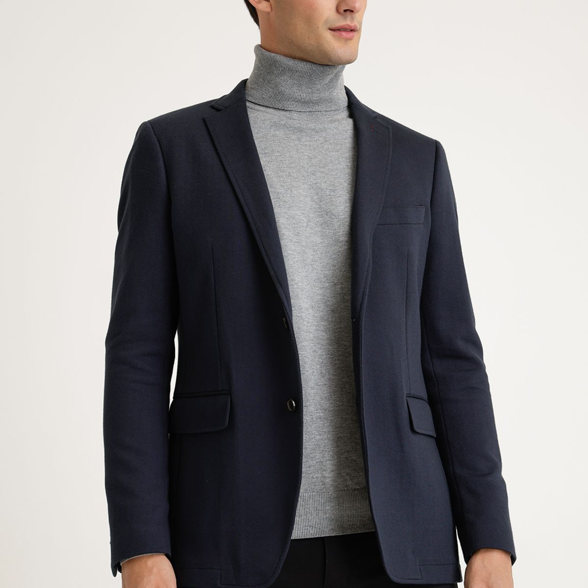 PERRY ELLIS - Chaqueta Casual Knit Navy