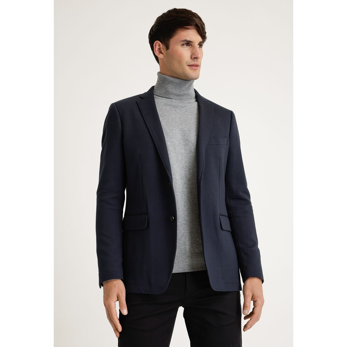 PERRY ELLIS - Chaqueta Casual Knit Navy
