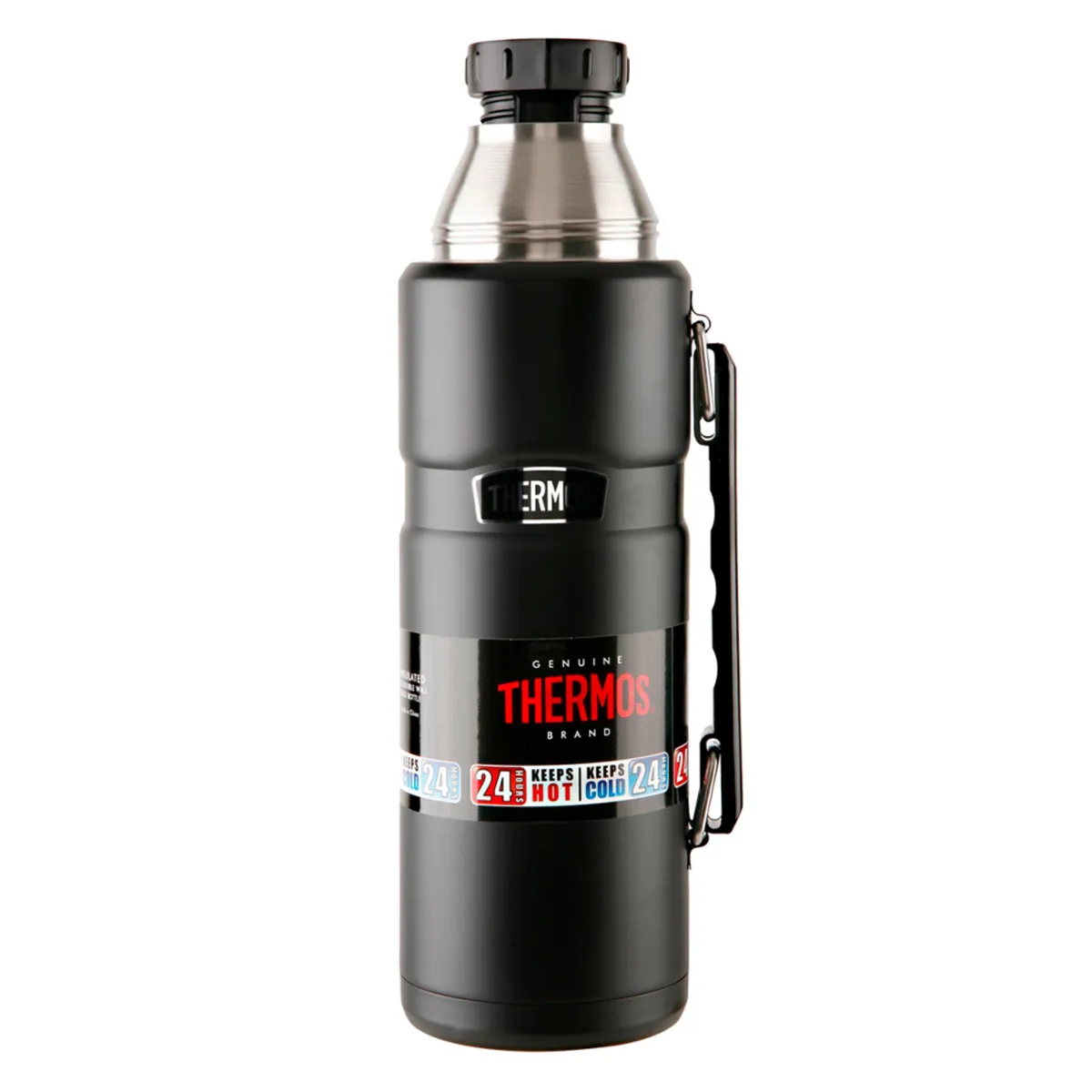 THERMOS - Termo Liquido King Acero Inoxidable Thermos 1,2 Litros Negro