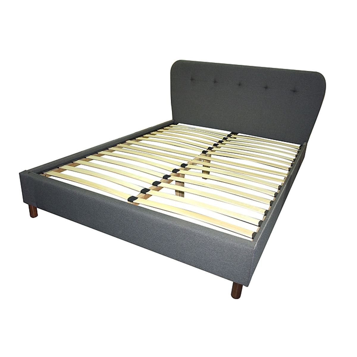 MSA MUEBLES SANTA ANA - Cama Capitoné Queen Grey