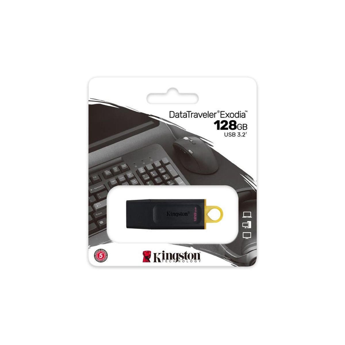 KINGSTON - PENDRIVE 128GB KINGSTON DATATRAVELER EXODIA 3.2 GEN 1