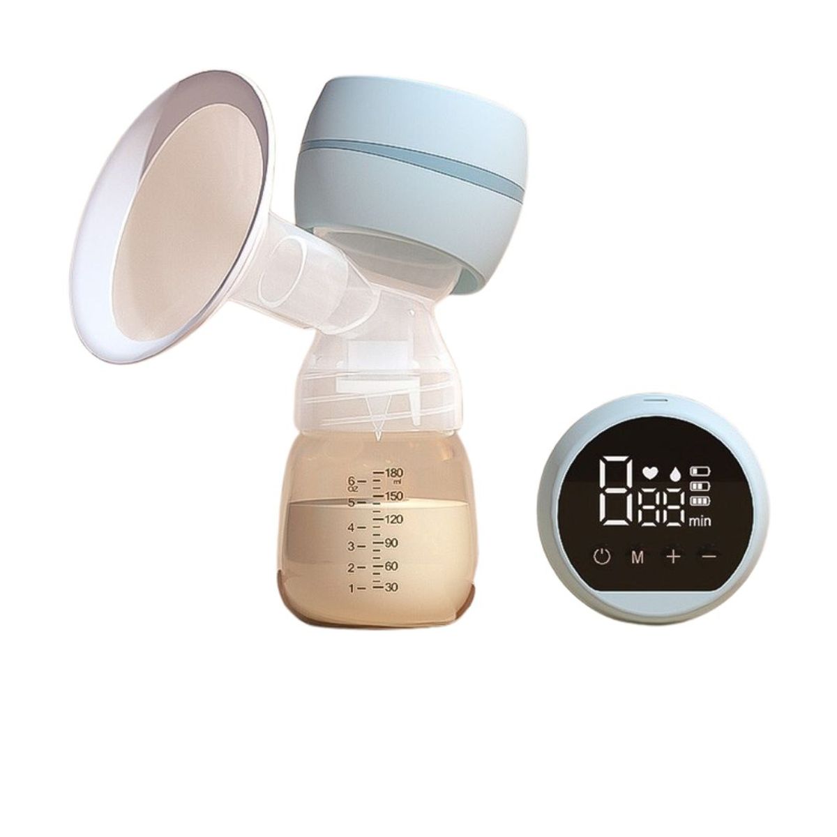 BABYLUNA - Extractor Leche Materna Eléctrico Portátil Usb 180ml Celeste