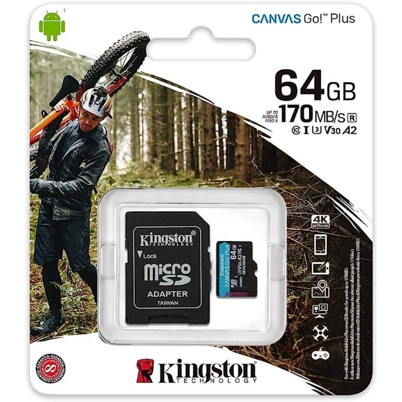 KINGSTON - TARJETA DE MEMORIA MICRO-SD 64GB KINGSTON CANVAS