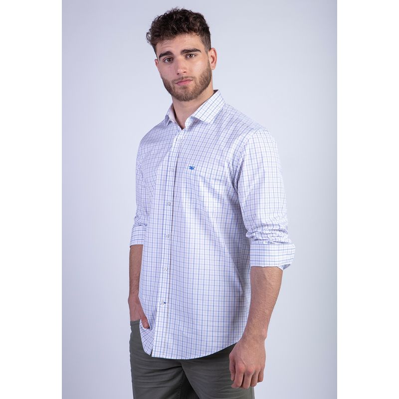 FEROUCH - Camisa Smart Casual Check Denver Beige Ferouch