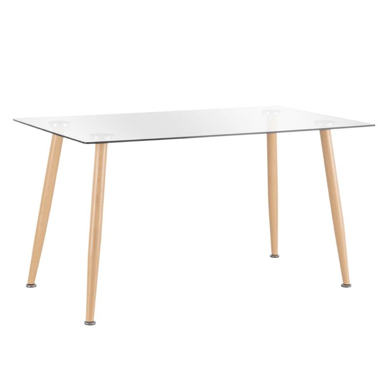 OH MI HOGAR - Mesa Eames Rectangular de Vidrio 120X80X75cm