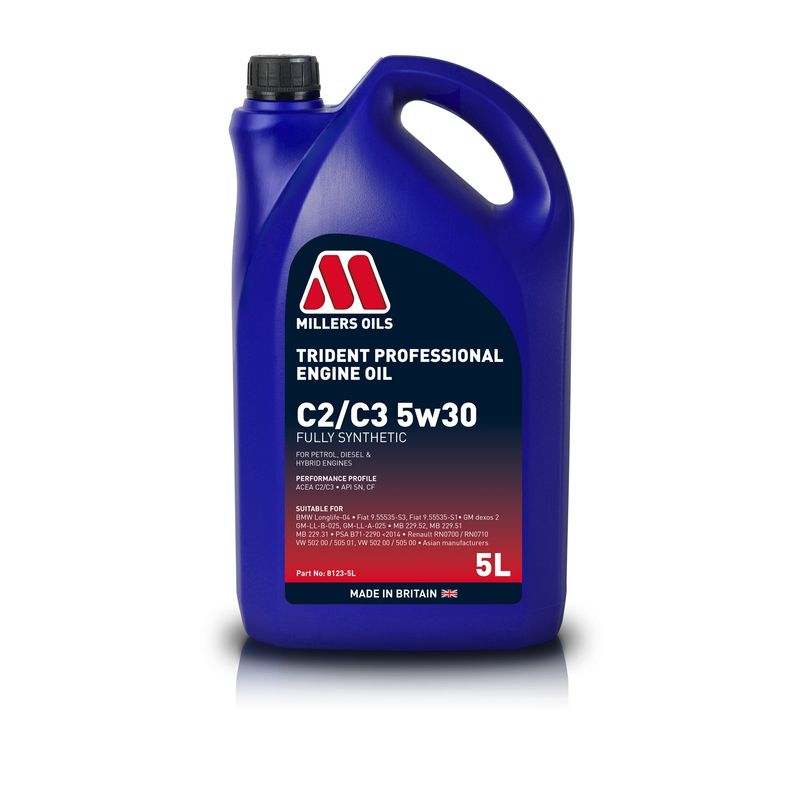 GENERICO - Aceite Motor MILLER´S Trident Professional C2 C3 5w30  Forma