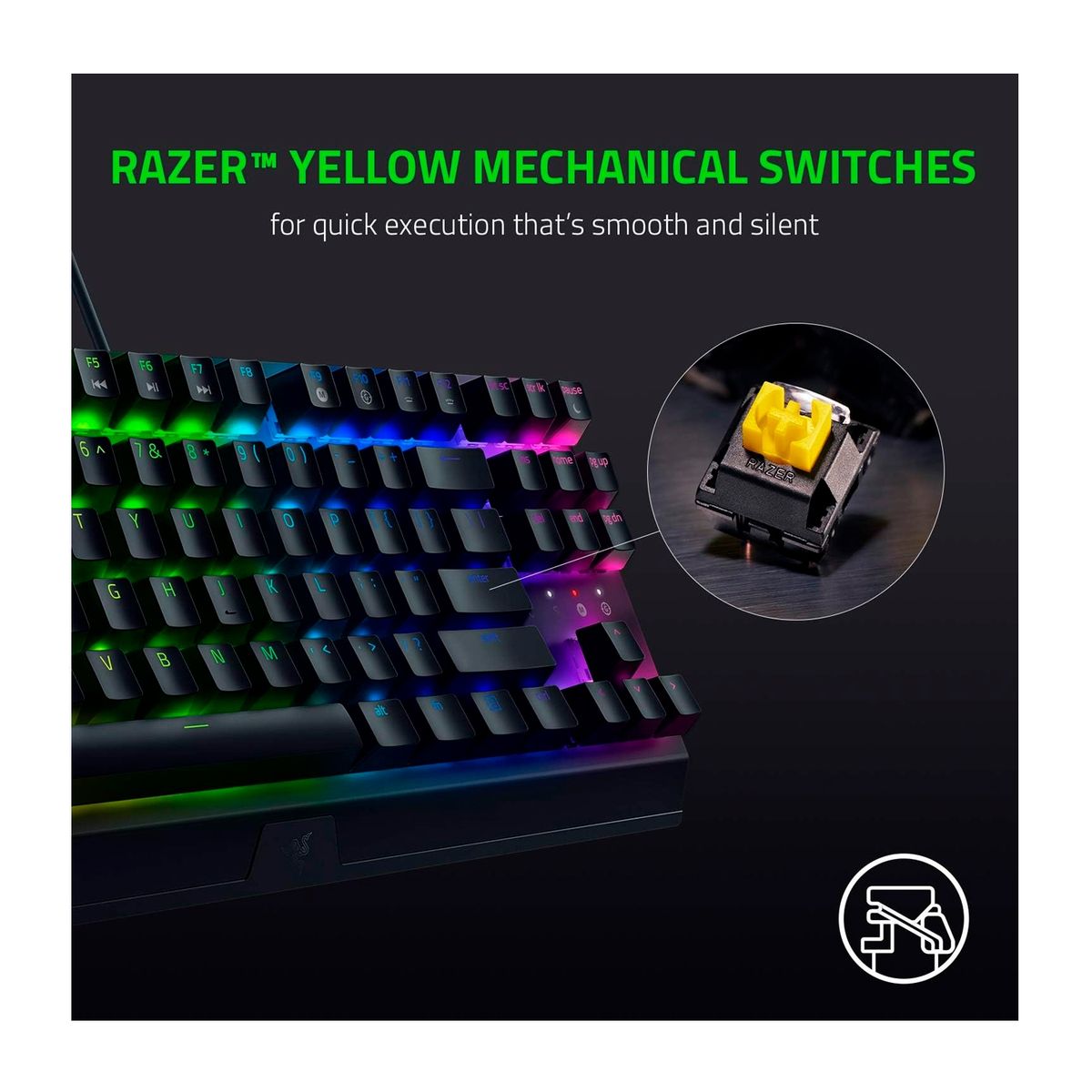 RAZER - Teclado Razer BlackWidow V3 Tenkeyless Yellow Switch Ingles