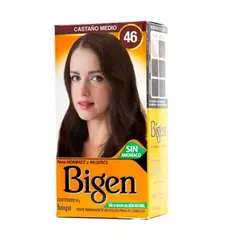 BIGEN - Tinte Permanente en Polvo Sin Amoníaco Castaño Medio 46 6gr.