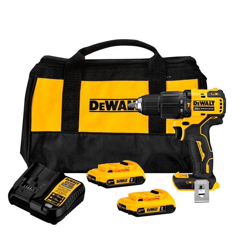 DEWALT - Taladro Percutor Dewalt Atomic 1/2"20v+2 Bateria Dcd709d2-b2