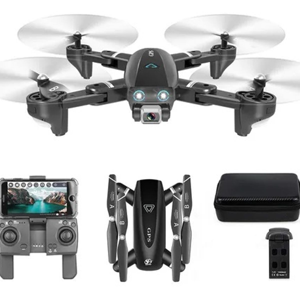 GENERICO - Drone Cámara 2k GPS X7 Motores Brushless Negro