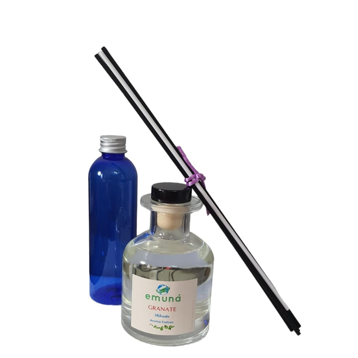 EMUNA - Aromatizante Ambiental Mikado Granate 150 ml y recarga