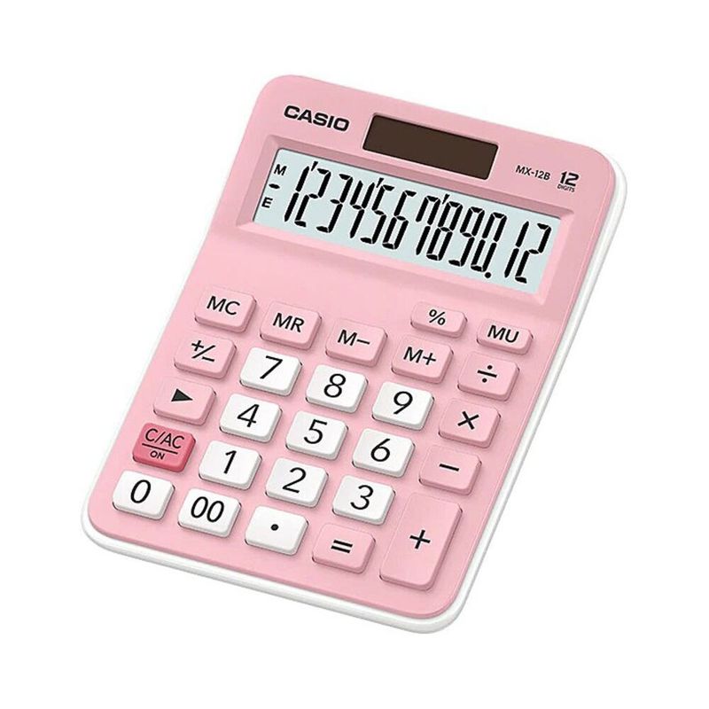 CASIO - CALCULADORA ESCRITORIO CASIO MX-12B PK ROSADA