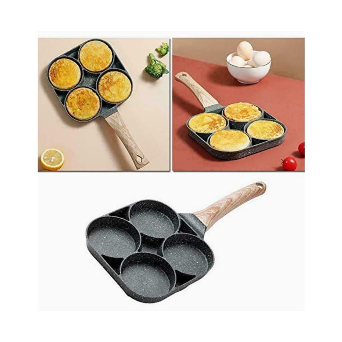 GENERICO - Sartenes Con 4 Espacios Para Cocina Rápida