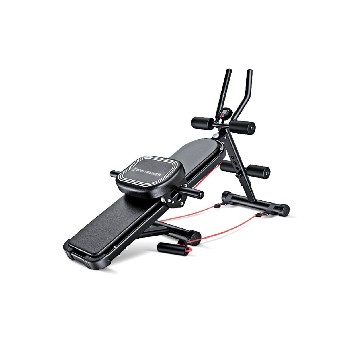 BODYTRAINER - Banca Multifuncional con Almohadilla y Bandas Elásticas