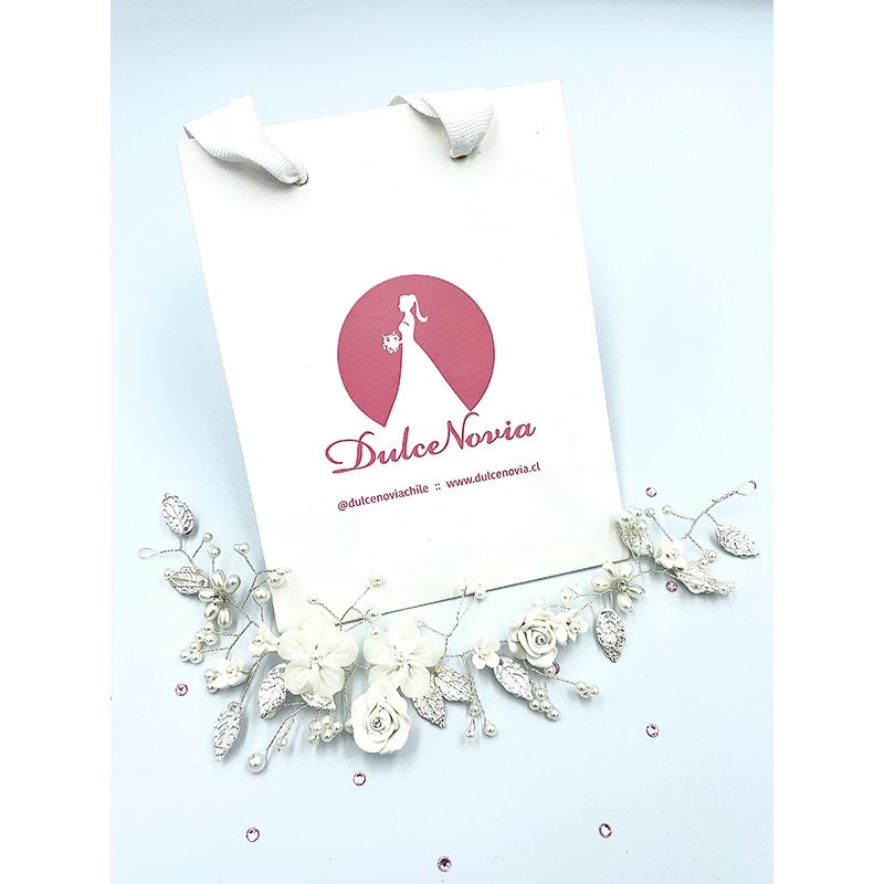 DULCENOVIA - Tocado de novia Media Corona para el cabello Amapola