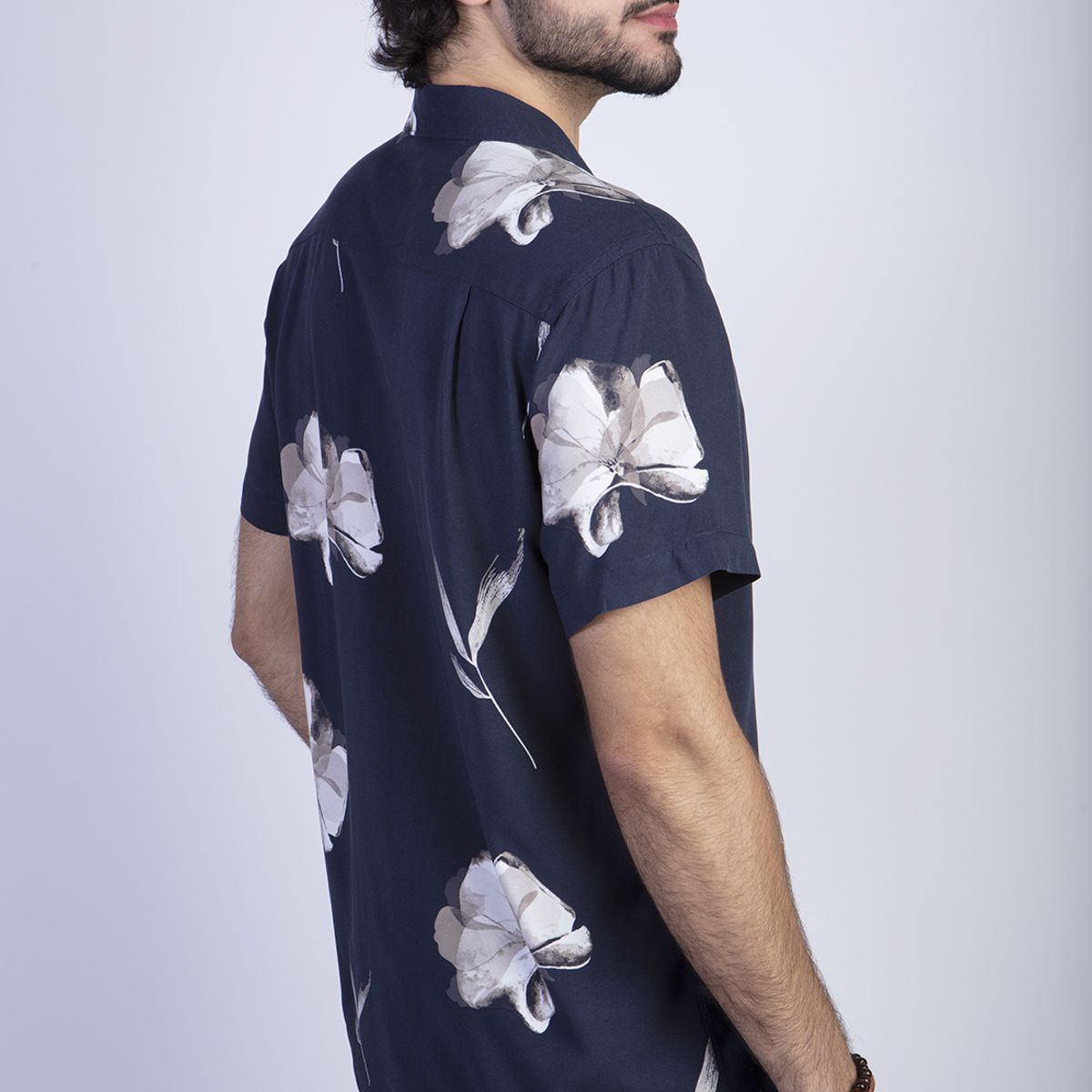 FEROUCH - Camisa Estampada Flores Fj Negro Ferouch