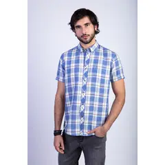 FEROUCH - Camisa Checkered Morgan F Azul